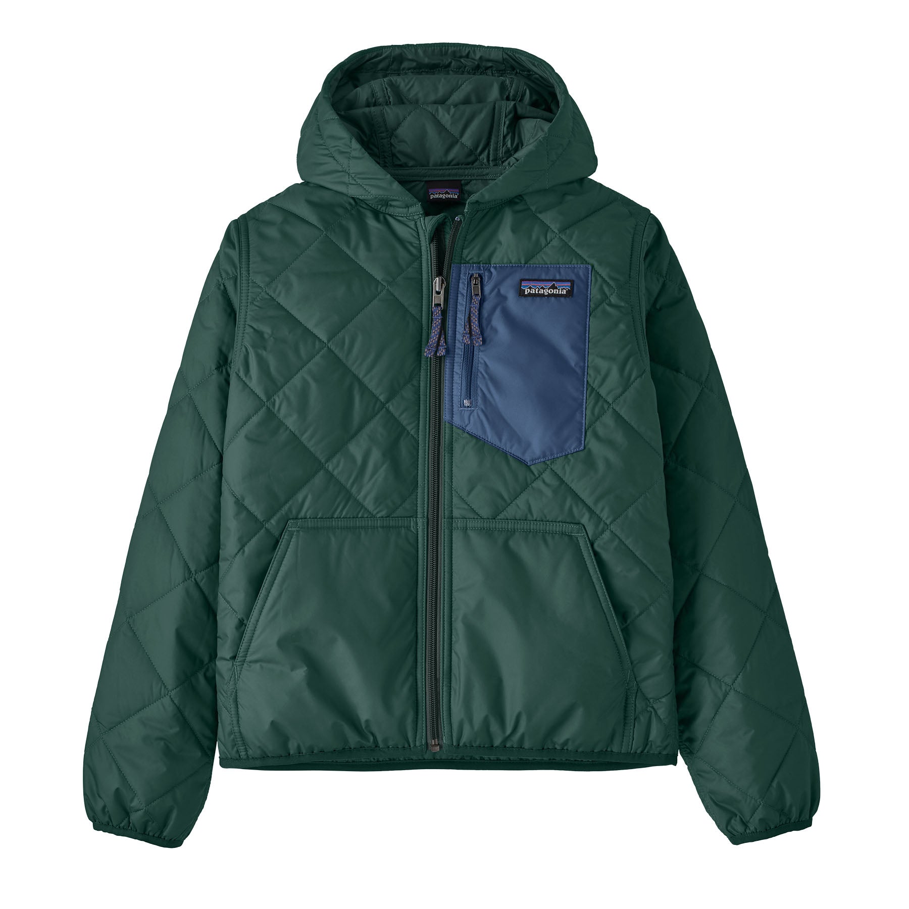Kid's Diamond Quilted Hoody - Image 2